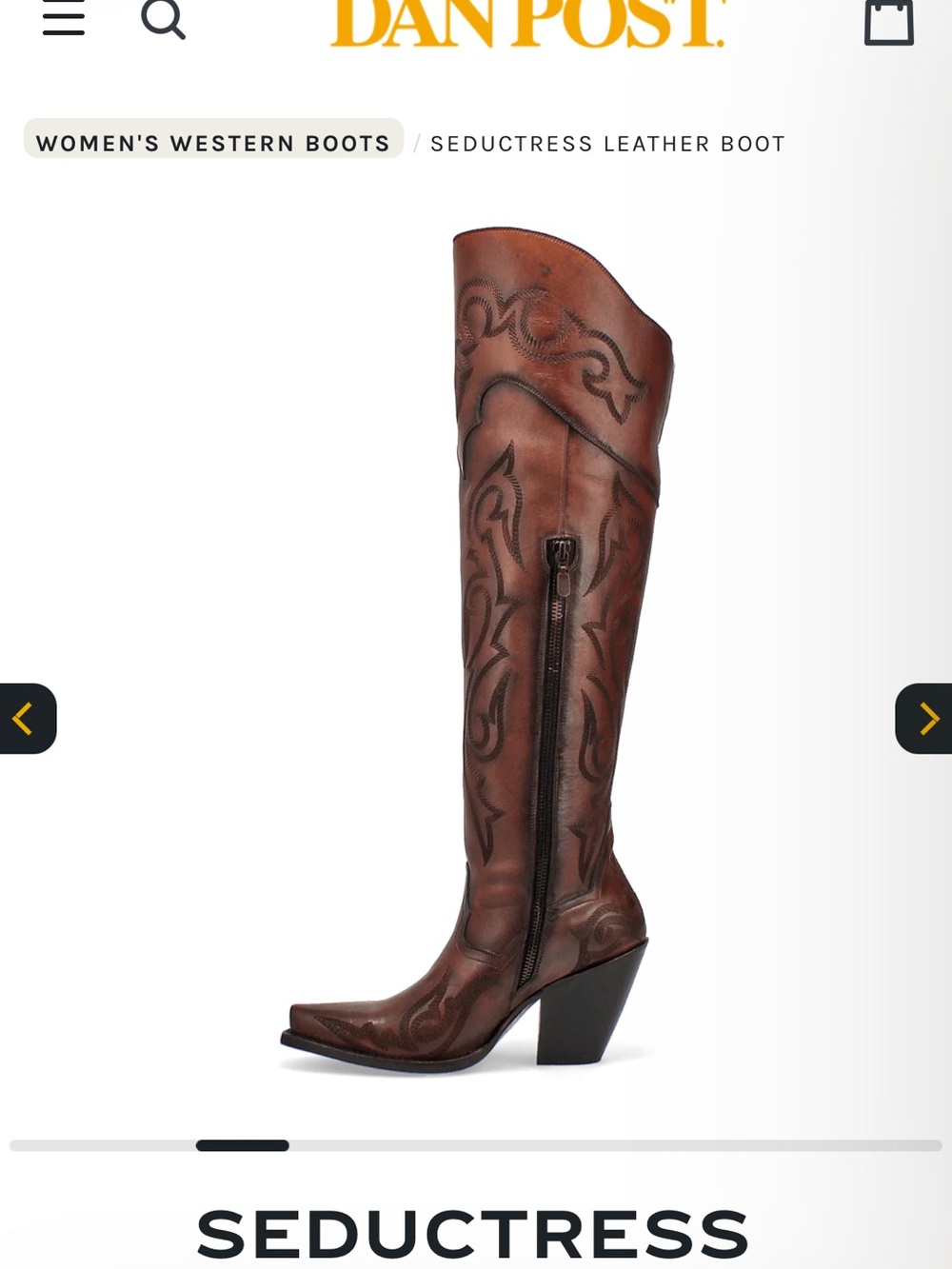 Dan Post Women's Over-the-Knee Western Boots in Brown